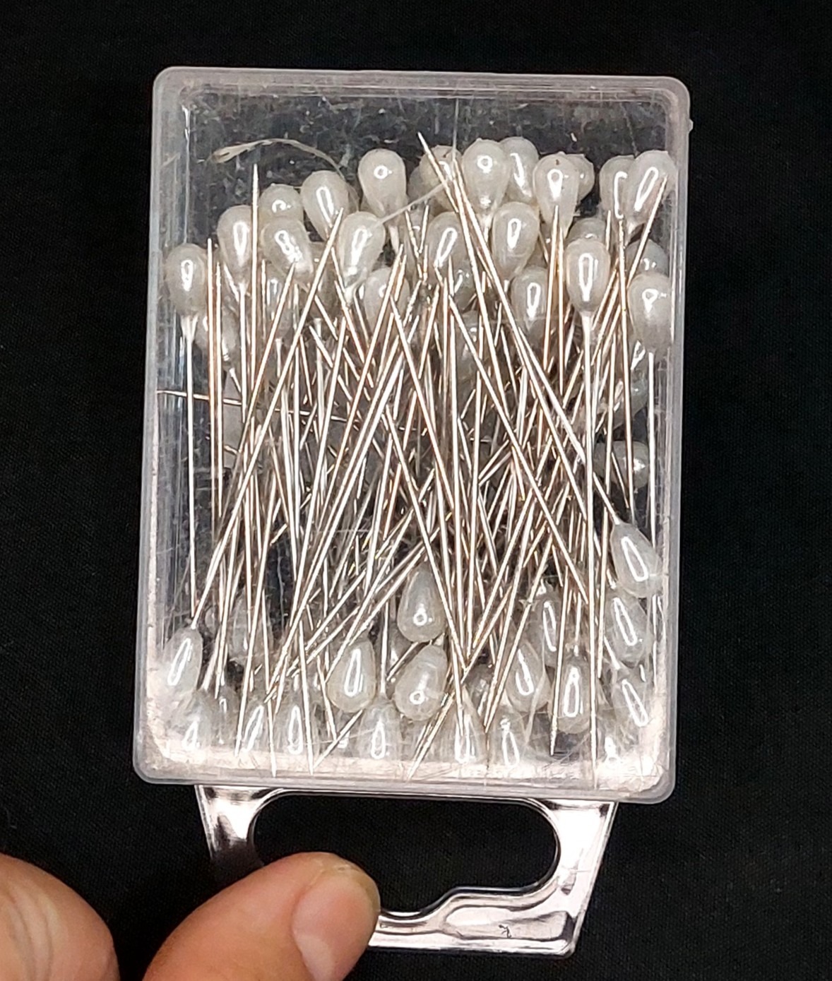 Alfiler Cabeza Perlada Blanco